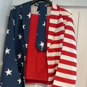 Mens American flag suit